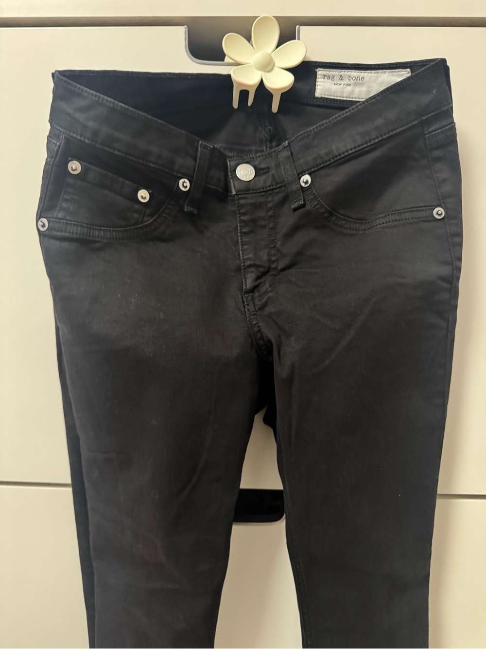rag & bone Black Skinny Men's Jeans